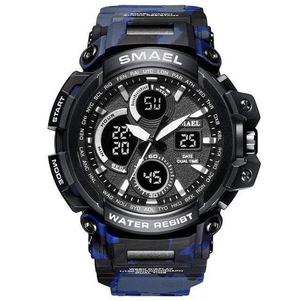 Planet Gates Camo Blue / China Men Watch Waterproof LED Digital Watch Male Clock Relogio Masculino erkek kol saati 1708B Men Watches