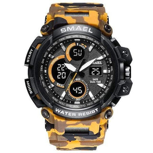 Planet Gates Camo Orange / China Men Watch Waterproof LED Digital Watch Male Clock Relogio Masculino erkek kol saati 1708B Men Watches