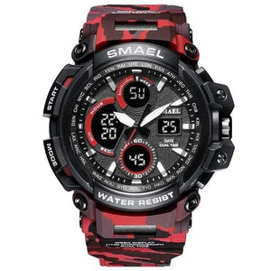Planet Gates Camo Red / China Men Watch Waterproof LED Digital Watch Male Clock Relogio Masculino erkek kol saati 1708B Men Watches
