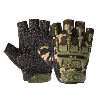 Planet Gates Camouflage 1 / XL Tactical Gloves Camouflage Military Mittens For Fitness Gym Male Antiskid Motocycle Men Women Moto Half Finger Gloves