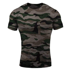 Men Fashion Casual Camouflage T Shirt Gyms Fitness Bodybuilding T-shirts Male Short Sleeves Tees Tops Summer Crossfit Clothing