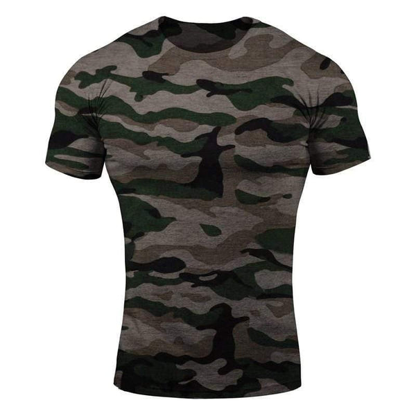Men Fashion Casual Camouflage T Shirt Gyms Fitness Bodybuilding T-shirts Male Short Sleeves Tees Tops Summer Crossfit Clothing