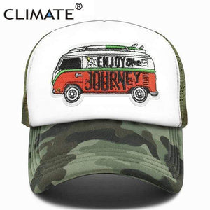 Planet Gates Camouflage / Adult 55to59cm head Road Trip Cap Enjoy Drive Tour Trucker Cap Car Journey Vacation Mesh Cap Hip Hop Summer Hat Caps for Men Family Journey