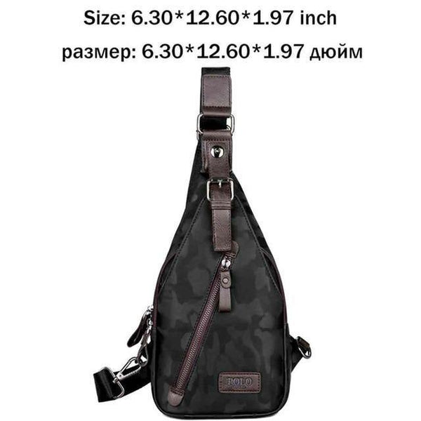 Planet Gates Camouflage Black / China New Arrival Magnetic Hasp Open Men Leather Chest Bag Famous Brand Men Travel Sling Shoulder Bag Casual Crossbody Bag