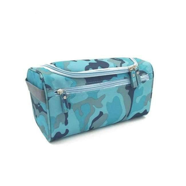 Planet Gates Camouflage blue Waterproof Men Hanging Makeup Bag Nylon Travel Organizer Cosmetic Bag for Women Necessaries Make Up Case Wash Toiletry Bag
