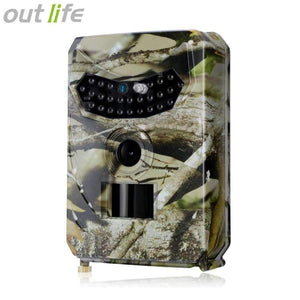 Planet Gates Camouflage Green Night Vision Digital Hunting Camera + SD Card Waterproof Trap Trial Camera 26pcs Infrared LED120 Degree 12MP Wild Camera