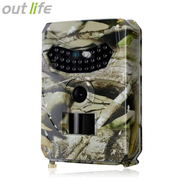Planet Gates Camouflage Green Night Vision Digital Hunting Camera + SD Card Waterproof Trap Trial Camera 26pcs Infrared LED120 Degree 12MP Wild Camera