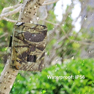 Planet Gates Camouflage Green Night Vision Digital Hunting Camera + SD Card Waterproof Trap Trial Camera 26pcs Infrared LED120 Degree 12MP Wild Camera