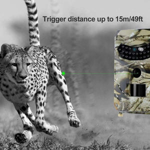 Planet Gates Camouflage Green Night Vision Digital Hunting Camera + SD Card Waterproof Trap Trial Camera 26pcs Infrared LED120 Degree 12MP Wild Camera