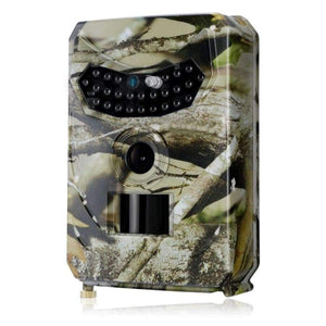 Planet Gates Camouflage Green Night Vision Digital Hunting Camera + SD Card Waterproof Trap Trial Camera 26pcs Infrared LED120 Degree 12MP Wild Camera