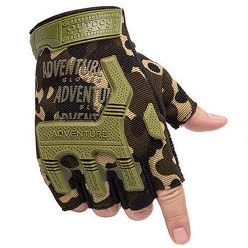 Planet Gates Camouflage / XL Tactical Gloves Camouflage Military Mittens For Fitness Gym Male Antiskid Motocycle Men Women Moto Half Finger Gloves