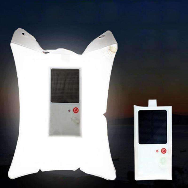 Planet Gates Camping Emergency Portable Inflatable Solar Light Waterproof Outdoor Foldable Tent Torch Night Lamp Hiking Solar Power LED Light