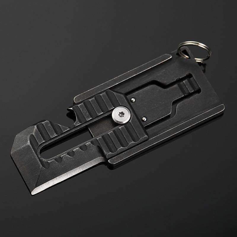 Planet Gates Camping equipment EDC Stainless Steel Mini Knife Tool Paper Cutter Mini Bottle Box Opener Keychain