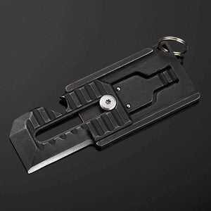 Planet Gates Camping equipment EDC Stainless Steel Mini Knife Tool Paper Cutter Mini Bottle Box Opener Keychain