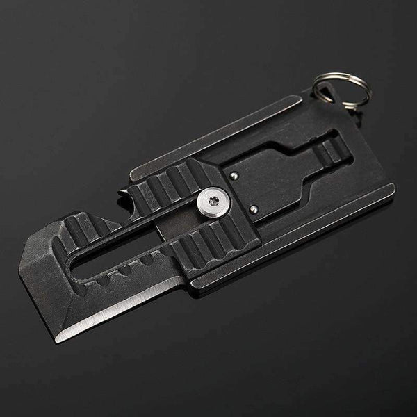 Planet Gates Camping equipment EDC Stainless Steel Mini Knife Tool Paper Cutter Mini Bottle Box Opener Keychain