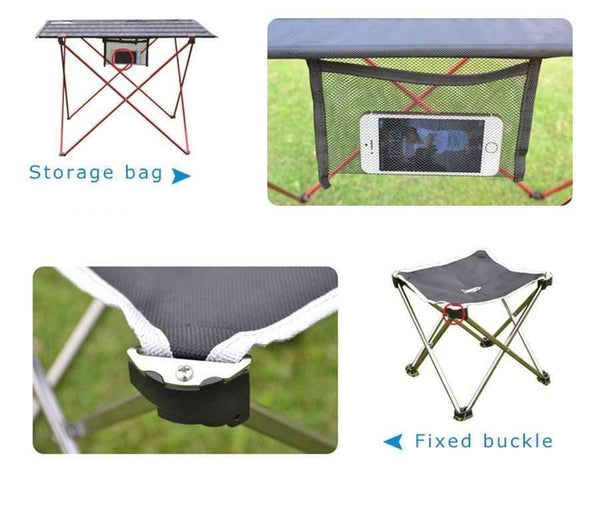 Planet Gates Camping Foldable Chair & Stool Aluminium Alloy Outdoor Picnic DIY Chair and Table Desk Lightweight BBQ Fishing Tools