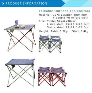 Planet Gates Camping Foldable Chair & Stool Aluminium Alloy Outdoor Picnic DIY Chair and Table Desk Lightweight BBQ Fishing Tools