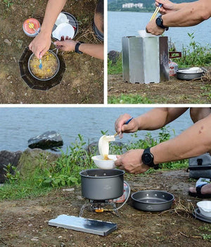 Planet Gates Camping Stove Windscreen Cooking Windshield Outdoor Cooking Accessories Windproof Folding Screen