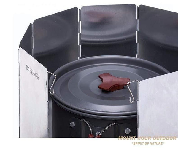 Planet Gates Camping Stove Windscreen Cooking Windshield Outdoor Cooking Accessories Windproof Folding Screen