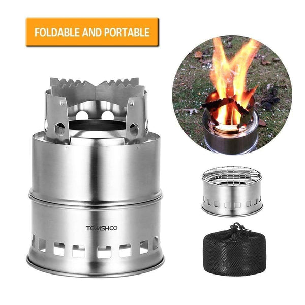 Planet Gates Camping Wood Stove Windproof Wood Burning Stove Portable Outdoor Folding Stove for Backpacking Survival Cooking Picnic