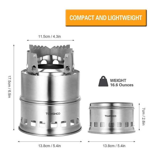 Planet Gates Camping Wood Stove Windproof Wood Burning Stove Portable Outdoor Folding Stove for Backpacking Survival Cooking Picnic