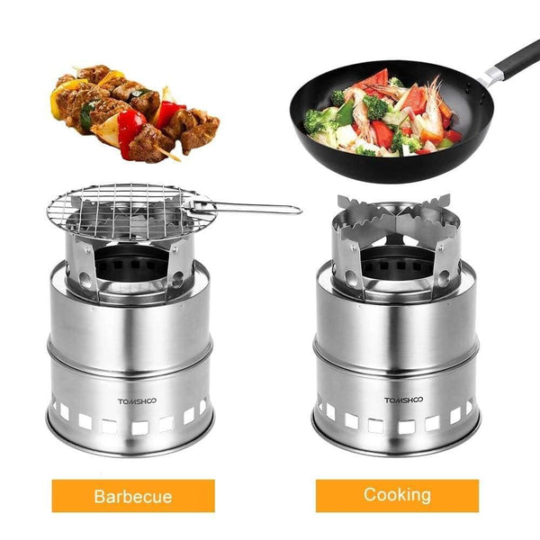 Planet Gates Camping Wood Stove Windproof Wood Burning Stove Portable Outdoor Folding Stove for Backpacking Survival Cooking Picnic