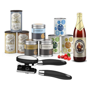 Planet Gates Can Opener Manual Smooth Edge-Professional Design to Effortlessly ,Premium Stainless Steel Blade,Good Grip Silicone Handle