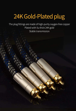 Planet Gates Canare 1 pair RCA audio cable 2 RCA to 2 RCA Interconnect Cable HIFI Stereo 4N OFC Male to Male For Amplifier DAC TV