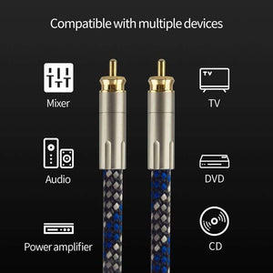 Planet Gates Canare 1 pair RCA audio cable 2 RCA to 2 RCA Interconnect Cable HIFI Stereo 4N OFC Male to Male For Amplifier DAC TV