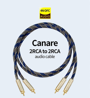 Planet Gates Canare 1 pair RCA audio cable 2 RCA to 2 RCA Interconnect Cable HIFI Stereo 4N OFC Male to Male For Amplifier DAC TV