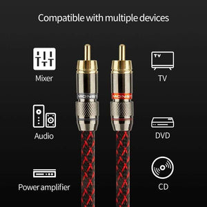Planet Gates Canare 1 pair RCA audio cable 2 RCA to 2 RCA Interconnect Cable HIFI Stereo 4N OFC Male to Male For Amplifier DAC TV