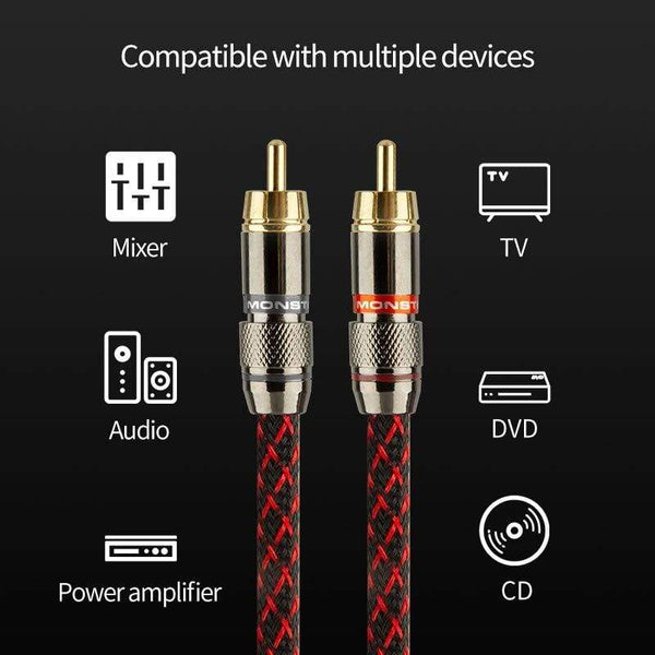 Planet Gates Canare 1 pair RCA audio cable 2 RCA to 2 RCA Interconnect Cable HIFI Stereo 4N OFC Male to Male For Amplifier DAC TV