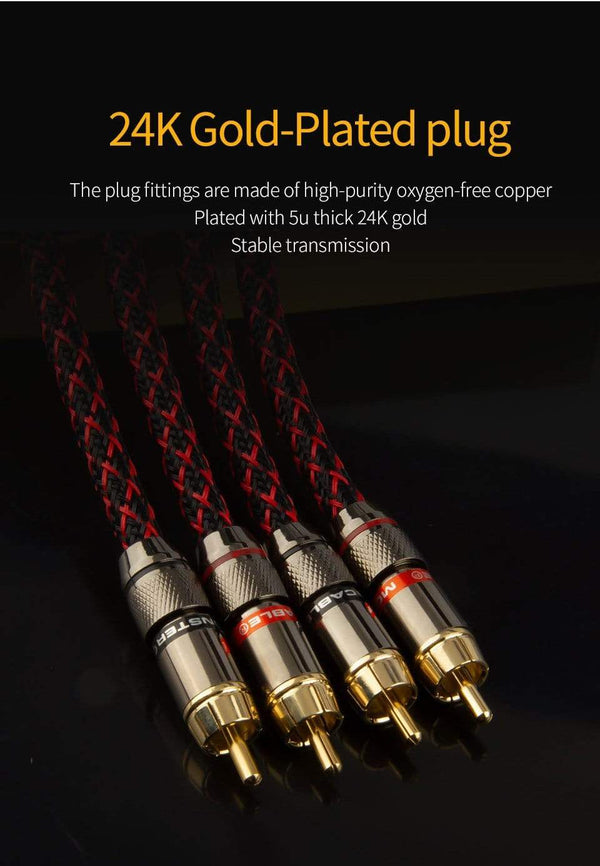 Planet Gates Canare 1 pair RCA audio cable 2 RCA to 2 RCA Interconnect Cable HIFI Stereo 4N OFC Male to Male For Amplifier DAC TV