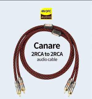 Planet Gates Canare 1 pair RCA audio cable 2 RCA to 2 RCA Interconnect Cable HIFI Stereo 4N OFC Male to Male For Amplifier DAC TV