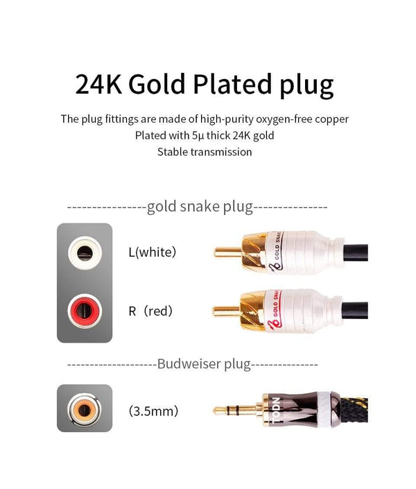 Planet Gates Canare HiFi cable audio RCA cable Audio signal wire plug 3.5mm aux plug convert 2 RCA plug