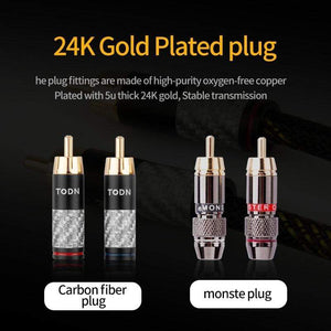 Planet Gates CANARE HIFI Stereo 1 Pair RCA Cable Stereo RCA Cable High-performance Premium Hi-Fi Audio cable 2RCA to 2RCA Interconnect Cable
