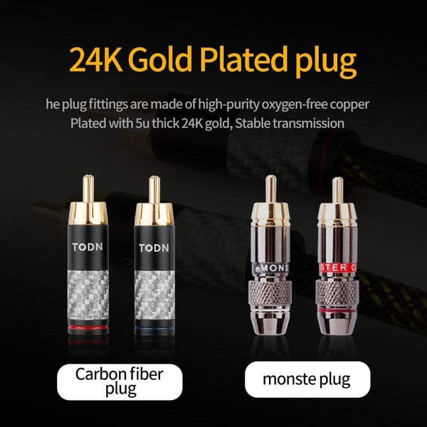 Planet Gates CANARE HIFI Stereo 1 Pair RCA Cable Stereo RCA Cable High-performance Premium Hi-Fi Audio cable 2RCA to 2RCA Interconnect Cable