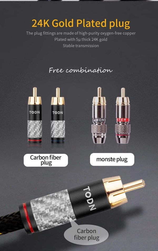 Planet Gates CANARE HIFI Stereo 1 Pair RCA Cable Stereo RCA Cable High-performance Premium Hi-Fi Audio cable 2RCA to 2RCA Interconnect Cable