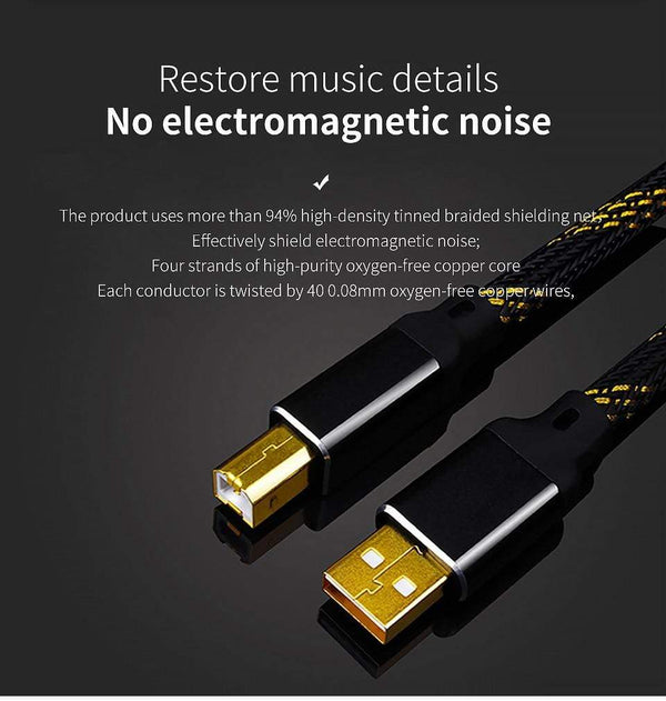 Planet Gates Canare HIFI USB Cable DAC A-B Alpha 4N OFC Digital AB Audio A to B high-end Type A to Type B Hifi Data Cable