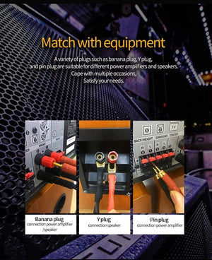 Planet Gates Canare L-4S8F one Pair oxygen-free copper audio speaker cable HI-FI high-end amplifier speaker cable Banana head cable