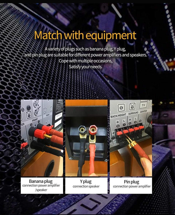 Planet Gates Canare L-4S8F one Pair oxygen-free copper audio speaker cable HI-FI high-end amplifier speaker cable Banana head cable