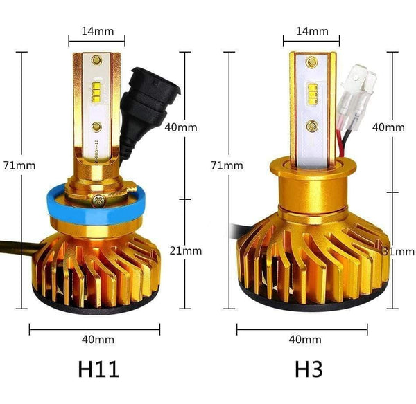 Planet Gates Canbus H4 Led H7 led with 5000K ZES Chips 12000LM 72W H1 H3 HB3 9005 LED 9006 hb4 H8 H11 Fog Light 4300K 6500K 8000K