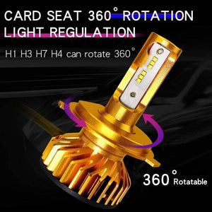 Planet Gates Canbus H4 Led H7 led with 5000K ZES Chips 12000LM 72W H1 H3 HB3 9005 LED 9006 hb4 H8 H11 Fog Light 4300K 6500K 8000K