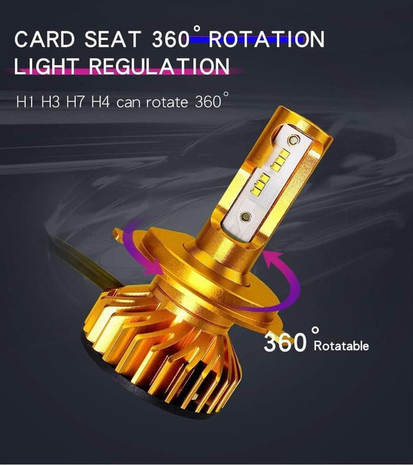 Planet Gates Canbus H4 Led H7 led with 5000K ZES Chips 12000LM 72W H1 H3 HB3 9005 LED 9006 hb4 H8 H11 Fog Light 4300K 6500K 8000K