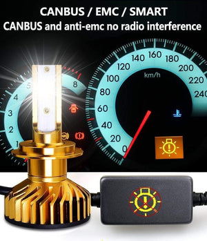 Planet Gates Canbus H4 Led H7 led with 5000K ZES Chips 12000LM 72W H1 H3 HB3 9005 LED 9006 hb4 H8 H11 Fog Light 4300K 6500K 8000K