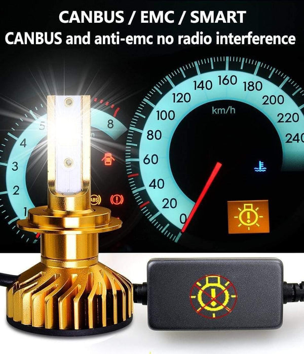 Planet Gates Canbus H4 Led H7 led with 5000K ZES Chips 12000LM 72W H1 H3 HB3 9005 LED 9006 hb4 H8 H11 Fog Light 4300K 6500K 8000K