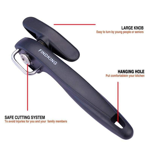 Cans Opener Kitchen Tools Professional handheld Manual Stainless Steel Can Opener Side Cut Manual Jar opener