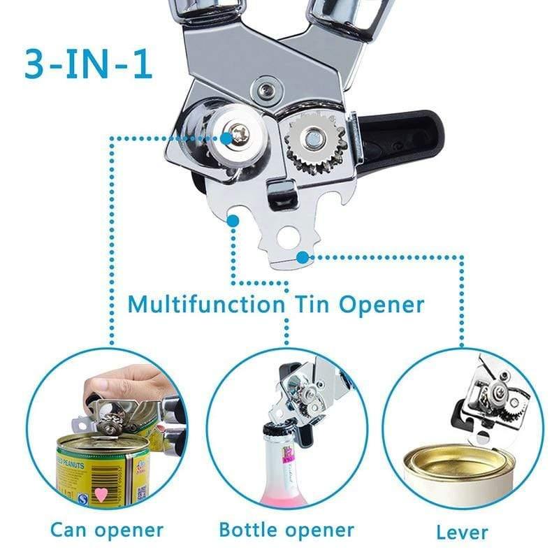 Cans Opener Professional Ergonomic Manual Can Opener Side Cut Manual Can Opener