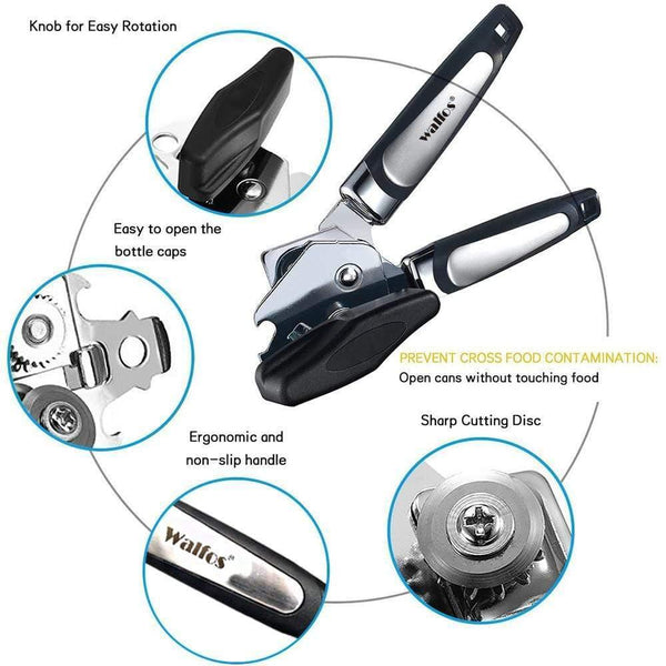 Cans Opener Professional Ergonomic Manual Can Opener Side Cut Manual Can Opener