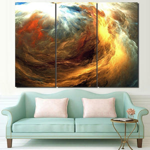 Canvas abstract painting psychedelic art space cloud Picture Posters print HD Printed 3 pieces wall art home decor